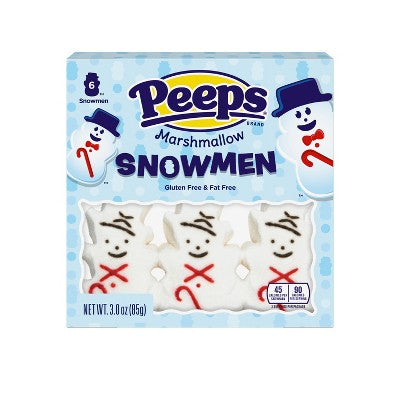 Peeps Snowmen Christmas Candy - 3oz/6ct