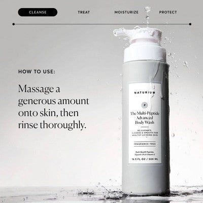 Naturium Multi-Peptide Advanced Body Wash - 16.9 fl oz: For Normal, Combination, Sensitive Skin, Unscented, Whole Body