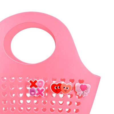 Basket with Icons Pink - Bullseye's Playground