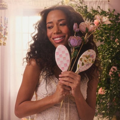 Wet Brush x MacKenzie Childs OG Detangler Hair Brush - Rosy Check