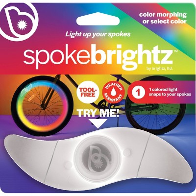 Brightz Spoke LED Bike Light - Color Morphing: Silicone, 15-Hour Battery Life
