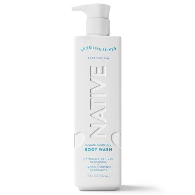 Native Sensitive Series Hypoallergenic Fragrance 24-Hour Hydrating Body Wash - Bare Vanilla - 18 fl oz