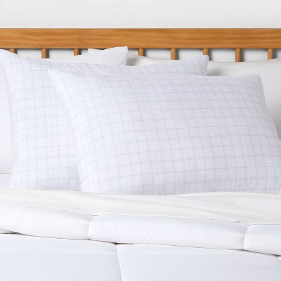 Standard/Queen 2pk Firm Support Dorm Bed Pillows Cover Made with Recycled Materials Moisture Wicking Allergy Protection - Room Essentials (LOCAL PICKUP ONLY)