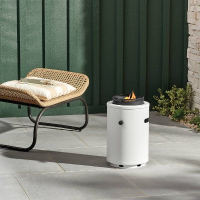 1lb Round LP Column Tabletop Fireplaces Ivory - Room Essentials