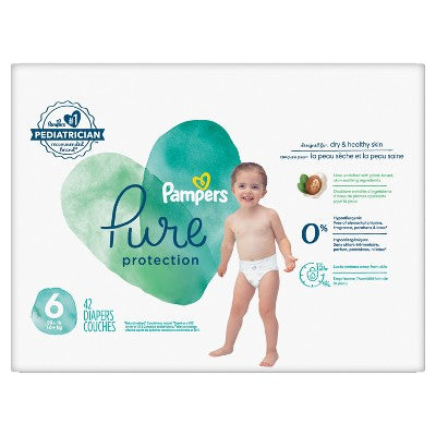 Pampers Pure Protection Diapers Super Pack - Size 6 - 42ct