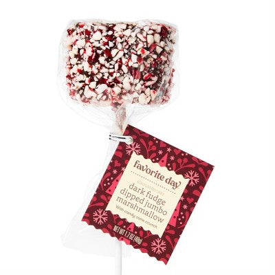 Holiday Dark Chocolate with Peppermint Coated Giant Marshmallow - 1.7oz - Favorite Day