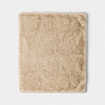 Faux Fur Throw Blanket Ivory - Threshold