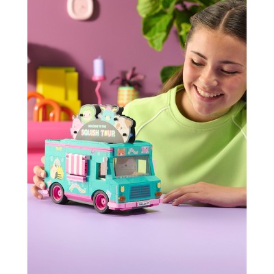 Squishmallows Deluxe Playset & 4_2" Buildable Figures Building Set - Squish Tour Van: Creative Thinking Educational Toy, 788 Pieces