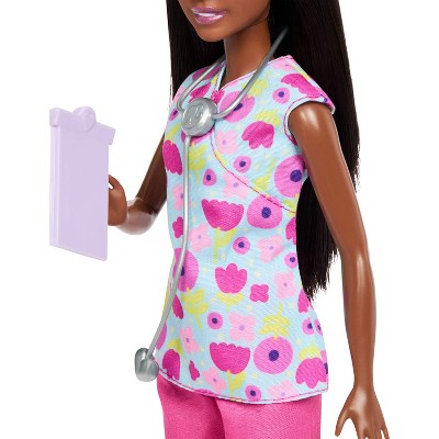 Barbie Careers Baby Doctor Playset with Brunette Fashion Doll, 2 Baby Dolls, Exam Table & Accessories