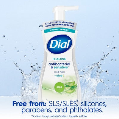 Dial Sensitive Aloe Hand Soap Foam Pump - 10 fl oz