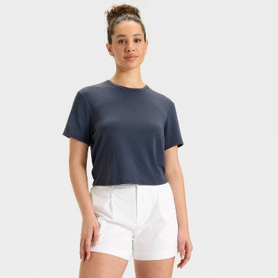 Women's 4" Woven High Rise Golf Shorts - All In Motion White L