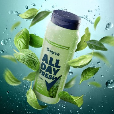 Degree All Day Fresh Body Wash - Energy - 20 fl oz: Gel, Paraben-Free, Deodorizing, Normal to Dry Skin