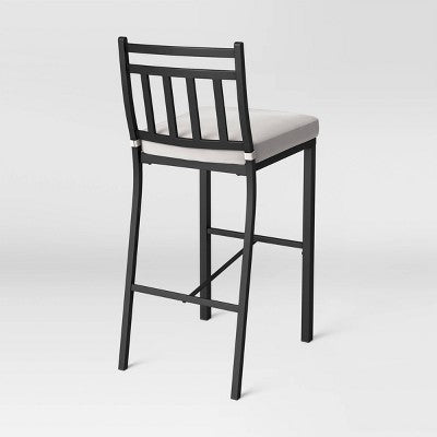 2pk Fairmont Outdoor Patio Bar Height Chairs Black - Threshold (LOCAL PICKUP ONLY)