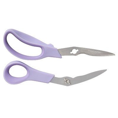 Fiskars 2pc Designer Pruner Garden Tool Set Lavender