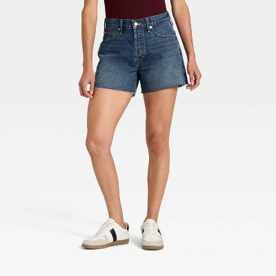 Women's Mid-Rise 90's Baggy Denim Shorts - Universal Thread 4