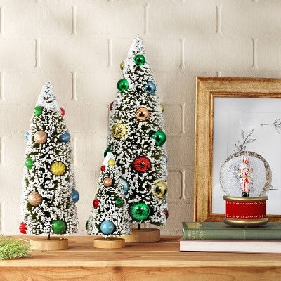 Small Ornament Christmas Bottlebrush Tree - Threshold