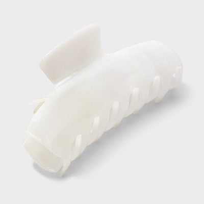 Swirl Hair Claw Clip - A New Day Heathered White: Securing Hair, Plastic & Steel, Solid Pattern