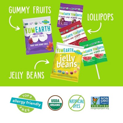 YumEarth Easter Gummy Fruit Jelly Beans & Pops Variety Pack - 9.40oz