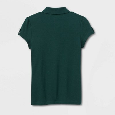 Girls' Short Sleeve Interlock Uniform Polo Shirt L