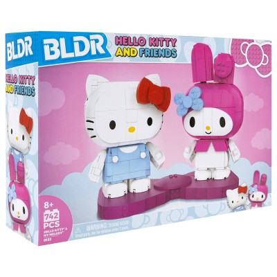 BLDR Deluxe Large-Form Buildable Character - Hello Kitty & My Melody: 742-Piece Plastic Set for Creative Thinking