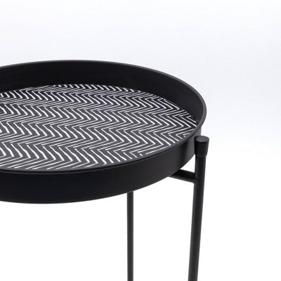 Metal Plant Stand Black/White - Bullseye's Playground