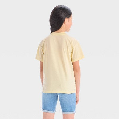 Girls' Oversized 'Soleil' Graphic T-Shirt Cat & Jack Yellow L