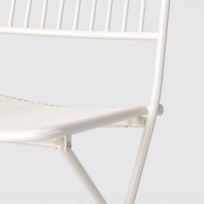 Wire Back Outdoor Patio Chair Cream - Room Essentials (LOCAL PICKUP ONLY)