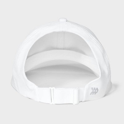 Backless Baseball Hat - All In Motion White: Lightweight Adjustable Woven UPF 50+
