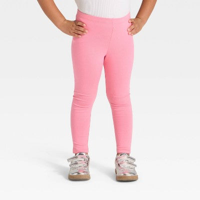 Toddler Girls' Solid Leggings - Cat & Jack Medium Pink 2T