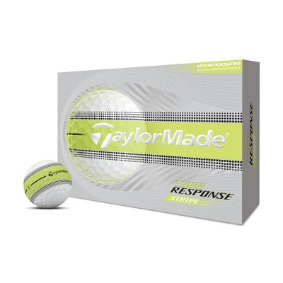 TaylorMade Tour Response Golf Balls 12bp - Stripe: Rubber Urethane Shell, All Ages
