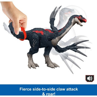 Jurassic World Slash N Roar Therizinosaurus Dinosaur Figure, Attack & Sound Toy, Chaos Theory