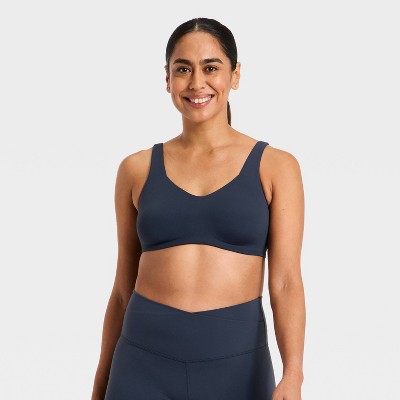Women's Everyday Soft Light Support Minimal Bra Navy Blue L