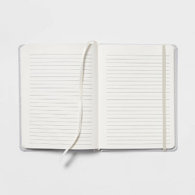 240 Sheet College Ruled Journal 7.75"x5.5" Gray Linen - Threshold: Hard Cover, Acid-Free, Rounded Corners, Foil Accent