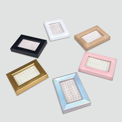 Harbortown 4pk 2"x3" Soft Linear Profile Mini Picture Frames Iridescent