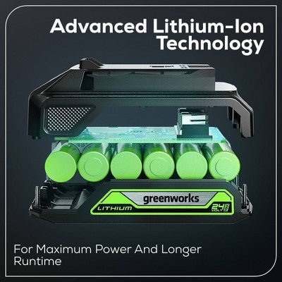 Greenworks POWERALL 2x24V 21" Self-Propelled Mower with (2) 5.0Ah Batteries and Charger (LOCAL PICKUP ONLY)