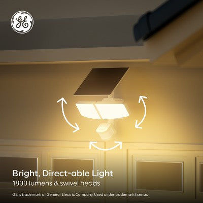 GE Household Lighting Outdoor Security 2 Head Solar Motion Sensing Light Fixture 5CCT