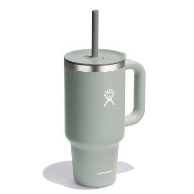 Hydro Flask 32oz All Around Travel Straw Tumbler - Agave: Double-Wall, BPA-Free, Spillproof