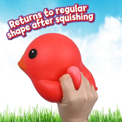 Sunny Days Squeeezy Red Duck Fidget Toy