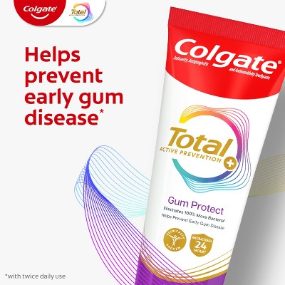 Colgate Total Active Prevention Gum Protect Whitening Toothpaste - Mint - 3.0oz