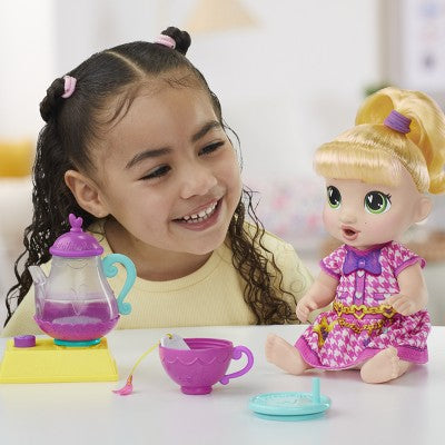 Baby Alive 13.5" Bubbly Tea Party Lala Baby Doll Blonde Hair