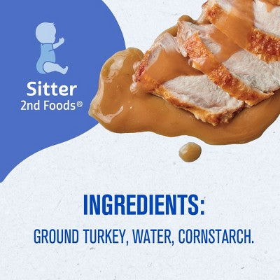 Gerber Baby Food Stage 2 Turkey & Gravy Puree Jar - 2.5oz