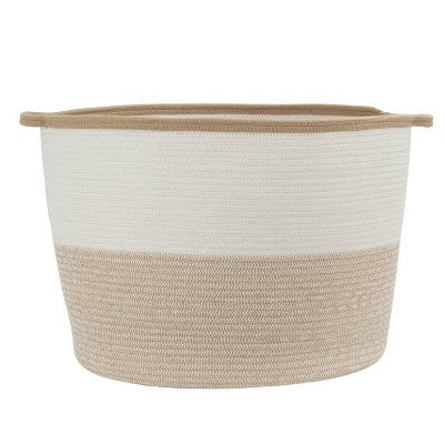 HLD Global XXL Coiled Rope Tapered Basket Tan