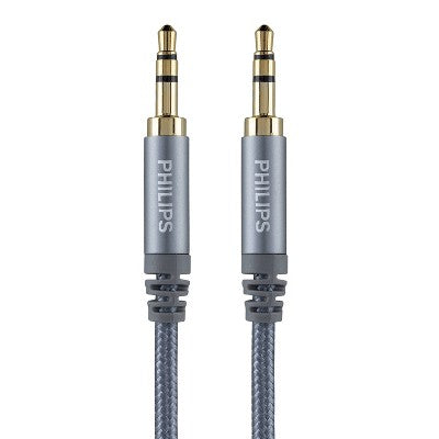 Philips 3.5mm Auxiliary Audio Cable - Silver