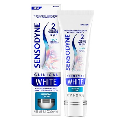 Sensodyne Clinical White Intensive Clean and Whitening for Sensitive Teeth Toothpaste - 3.4oz
