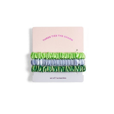 TwelveNYC Scrunchies Set of 3 - Blue/Green