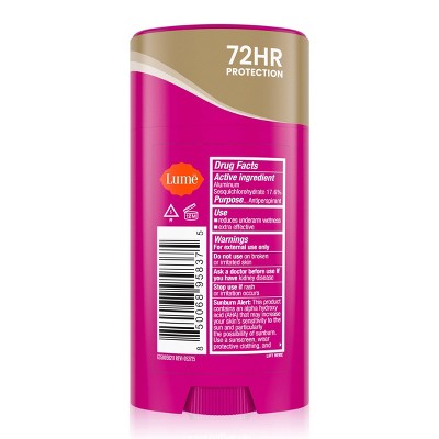 Lume Deodorant Plus Sweat Control Clinical Strength Smooth Solid Stick Antiperspirant - Vanilla Bliss - 2.6oz