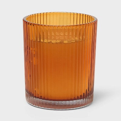 Mini Ribbed Glass Candle Vanilla Pumpkin - Threshold