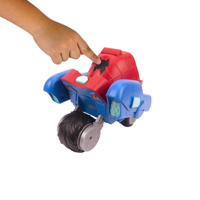 Spidey and His Amazing Friends Land and Sea Cruiser Toy Vehicle: 1:8 Scale, 3 Pieces, Battery-Powered Plastic Boat & Car