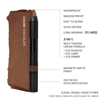 NUDESTIX Magnetic Matte Waterproof Eye Color - Chocolate - 0.1oz - Ulta Beauty