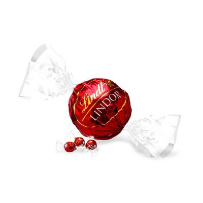 Lindt LINDOR Christmas Milk Chocolate Truffle Candy Maxi Ball - 8.8oz